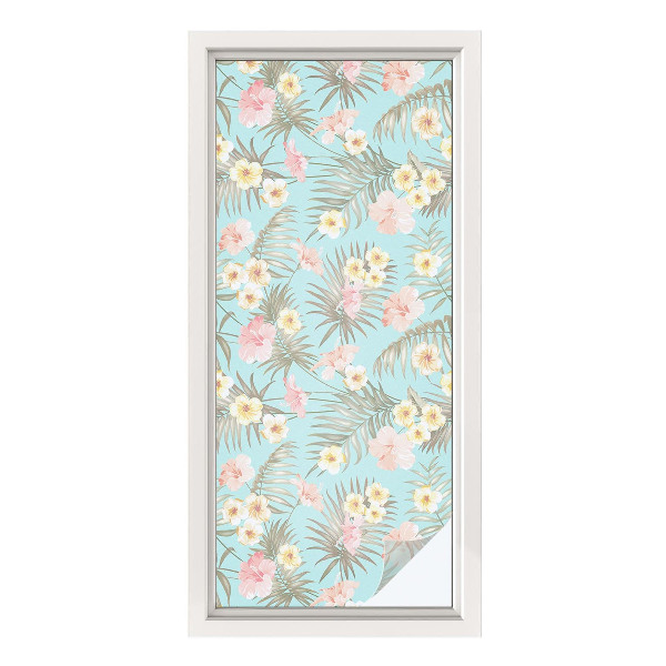 Fensterfolie Sichtschutz Tropisches Muster