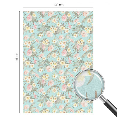 Fensterfolie Sichtschutz Tropisches Muster