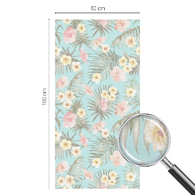 Fensterfolie Sichtschutz Tropisches Muster