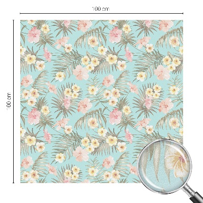 Fensterfolie Sichtschutz Tropisches Muster