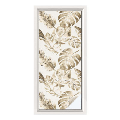 Sichtschutzfolie Fenster Buntglasoptik Tropische Pflanzen