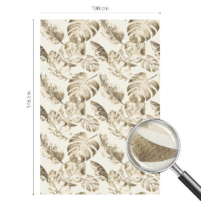 Sichtschutzfolie Fenster Buntglasoptik Tropische Pflanzen