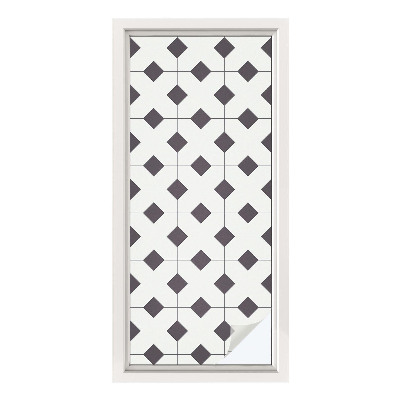 Folie für Fenster blickdicht Schwarze und weiße Diamanten