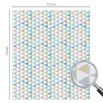 Sichtschutz Klebefolie Buntglasoptik Geometrische Dreiecke