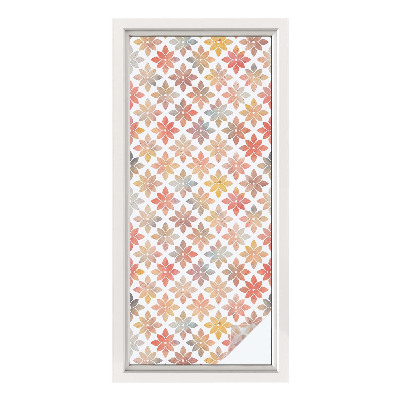 Sichtschutz Klebefolie Buntglasoptik Blumenschönheit