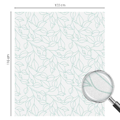 Sichtschutz Klebefolie Buntglasoptik Zarte Blätter