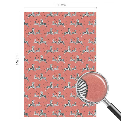 Sichtschutz Klebefolie Buntglasoptik Zebra-Motiv