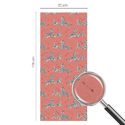 Sichtschutz Klebefolie Buntglasoptik Zebra-Motiv