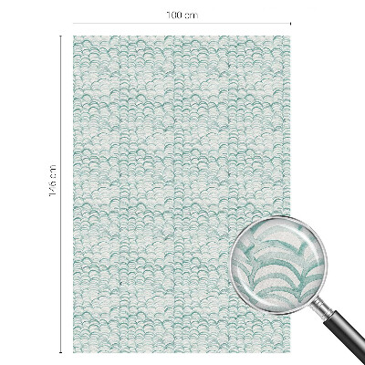 Sichtschutzfolie Fenster Buntglasoptik Grüne Welle