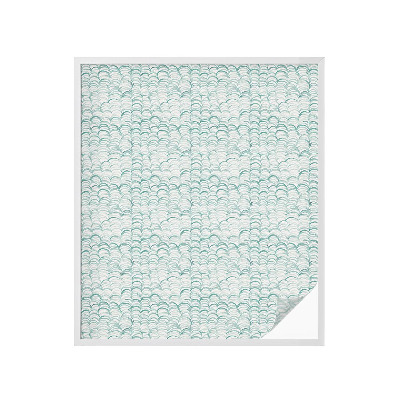 Sichtschutzfolie Fenster Buntglasoptik Grüne Welle