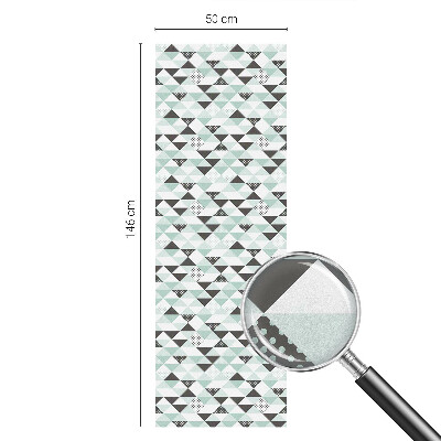 Sichtschutz Klebefolie Buntglasoptik Dreiecksmuster