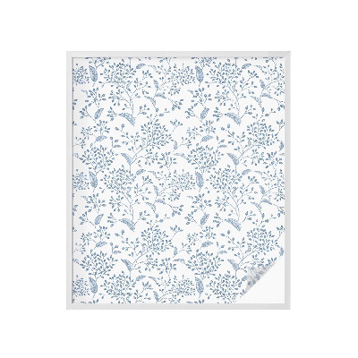 Sichtschutz Klebefolie Buntglasoptik Pflanzenmotiv