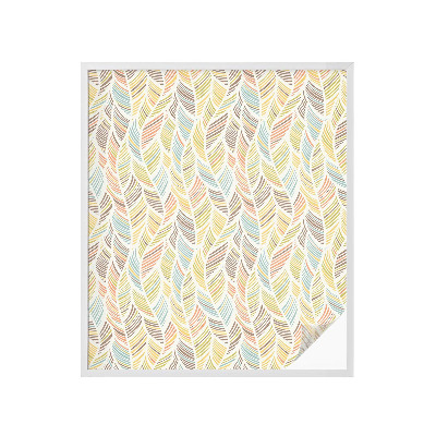 Sichtschutzfolie Fenster Buntglasoptik Regenbogenfedern