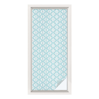 Sichtschutz Klebefolie Buntglasoptik Ovale Symmetrie