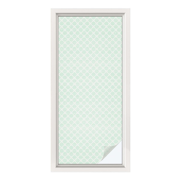 Sichtschutzfolie Fenster Buntglasoptik Pastellsymmetrie