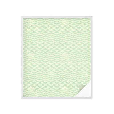 Sichtschutz Klebefolie Buntglasoptik Grüne Rauten