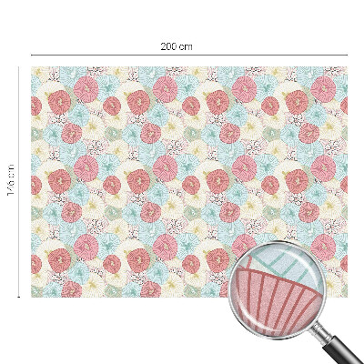 Sichtschutz Klebefolie Buntglasoptik Pastellblumen