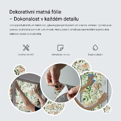 Sichtschutz Klebefolie Buntglasoptik Pastellblumen