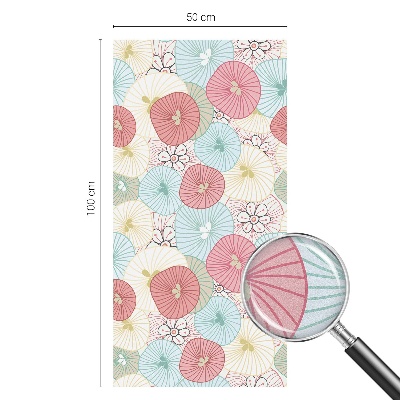 Sichtschutz Klebefolie Buntglasoptik Pastellblumen