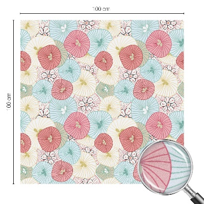 Sichtschutz Klebefolie Buntglasoptik Pastellblumen