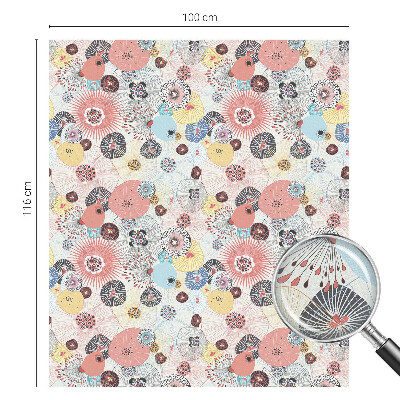 Sichtschutz Klebefolie Buntglasoptik Bunte Blume