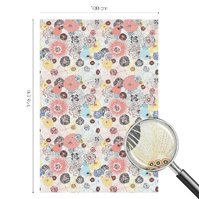 Sichtschutz Klebefolie Buntglasoptik Bunte Blume