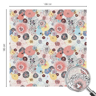 Sichtschutz Klebefolie Buntglasoptik Bunte Blume