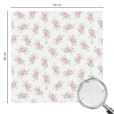 Folie für Fenster blickdicht Romantische Rosen