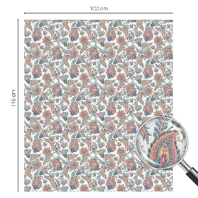Sichtschutz Klebefolie Buntglasoptik Florale Eleganz