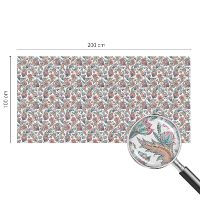 Sichtschutz Klebefolie Buntglasoptik Florale Eleganz