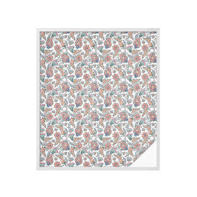 Sichtschutz Klebefolie Buntglasoptik Florale Eleganz