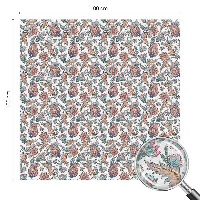 Sichtschutz Klebefolie Buntglasoptik Florale Eleganz