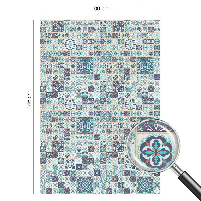 Fensterfolie Sichtschutz Blumenfliesen