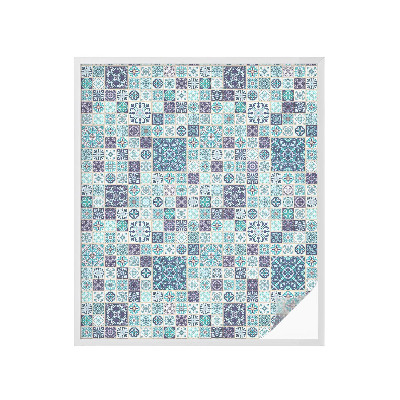 Fensterfolie Sichtschutz Blumenfliesen