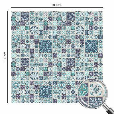 Fensterfolie Sichtschutz Blumenfliesen