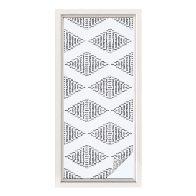 Sichtschutz Klebefolie Buntglasoptik Geometrische Rauten