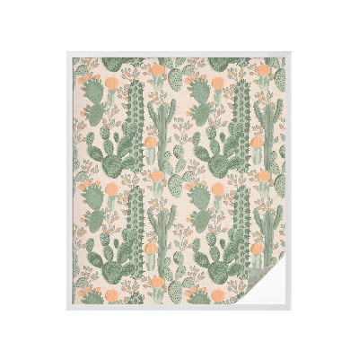 Sichtschutz Klebefolie Buntglasoptik Grüne Sukkulenten