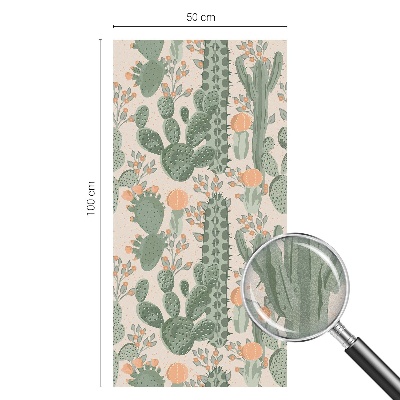 Sichtschutz Klebefolie Buntglasoptik Grüne Sukkulenten