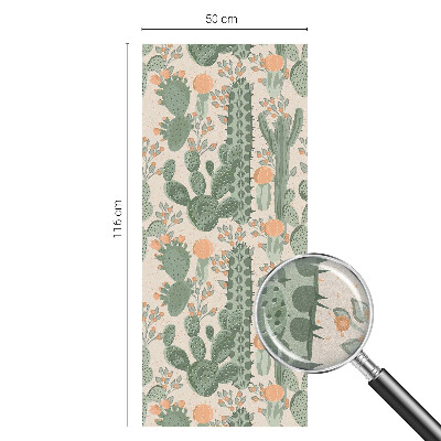 Sichtschutz Klebefolie Buntglasoptik Grüne Sukkulenten