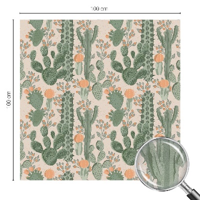 Sichtschutz Klebefolie Buntglasoptik Grüne Sukkulenten