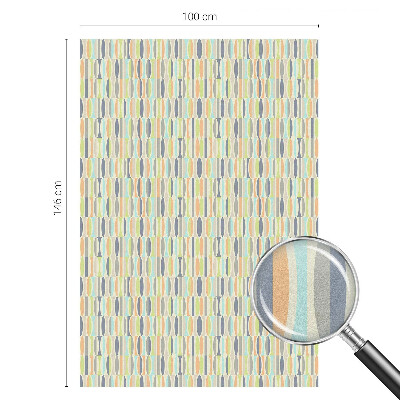 Sichtschutzfolie Fenster Buntglasoptik Ovale Muster