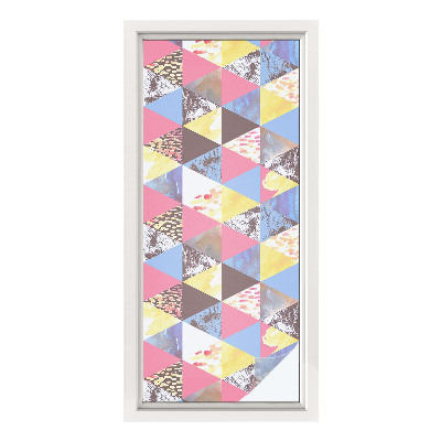 Sichtschutz Klebefolie Buntglasoptik Bunte Dreiecke