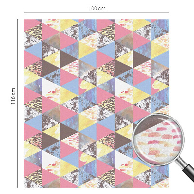 Sichtschutz Klebefolie Buntglasoptik Bunte Dreiecke