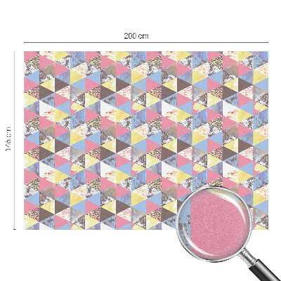 Sichtschutz Klebefolie Buntglasoptik Bunte Dreiecke