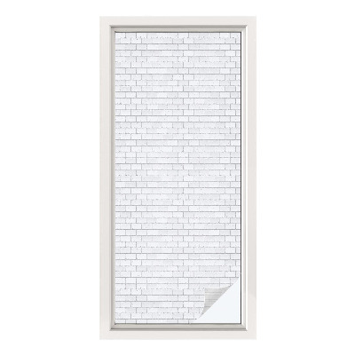 Klebefolie Fenster Sichtschutz Ziegeltextur