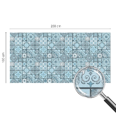 Fensterfolie Sichtschutz Blaue Fliesen