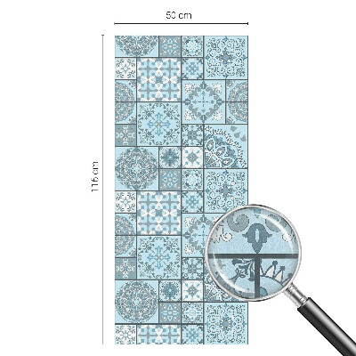 Fensterfolie Sichtschutz Blaue Fliesen
