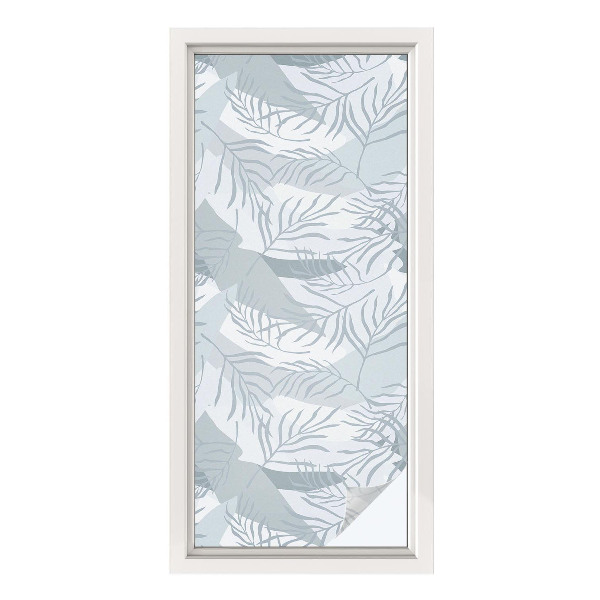 Sichtschutzfolie Fenster Buntglasoptik Zarte Blätter