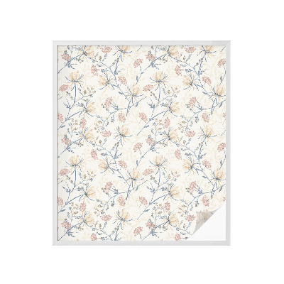 Sichtschutz Klebefolie Buntglasoptik Blumen der Harmonie