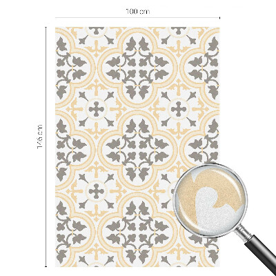 Sichtschutzfolie Fenster Buntglasoptik Pflanzenmuster